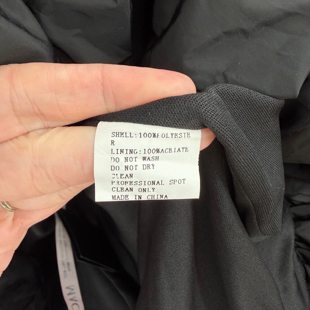Mac Duggal NEW Black Sleeveless Crepe Bubble Skirt Formal Party Mini Dress - Picture 10 of 11